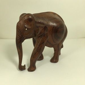 Vintage Handcarved Wooden Elephant from Trinidad